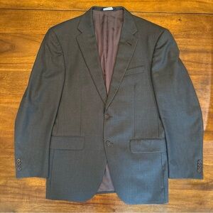 Coppley x Vitale Barberis Canonico Charcoal Gray Blazer Sport Coat Jacket Sz 40